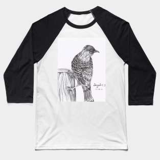 Bird pen art Baseball T-Shirt